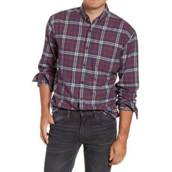 Rails Men’s Sz XL Navy/Red/Cream Felix Plaid Button-Down Flannel L/S Shirt - Picture 12 of 12